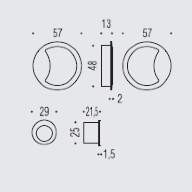 Ручка Colombo OPEN ID211 для раздвежных дверей iD211-OM золото матовое