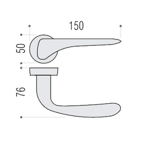 Дверная ручка Colombo MADI AM31RSB хром матовый