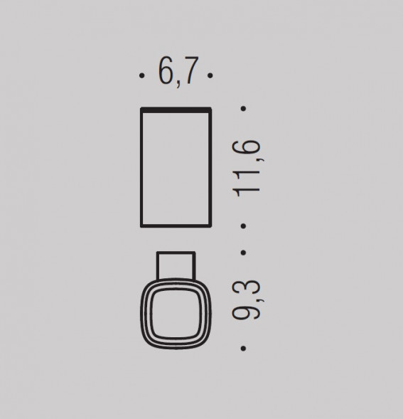 Стакан COLOMBO DESIGN TRENTA B3002.GM настенный