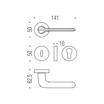 Дверная ручка Colombo ROBOQUATTRO ID41RSB.BI белый матовый
