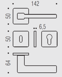 Дверная ручка Colombo ESPRIT BT11RSB хром