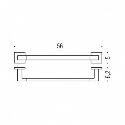 Полотенцедержатель COLOMBO DESIGN BASICQ B3710 широкий
