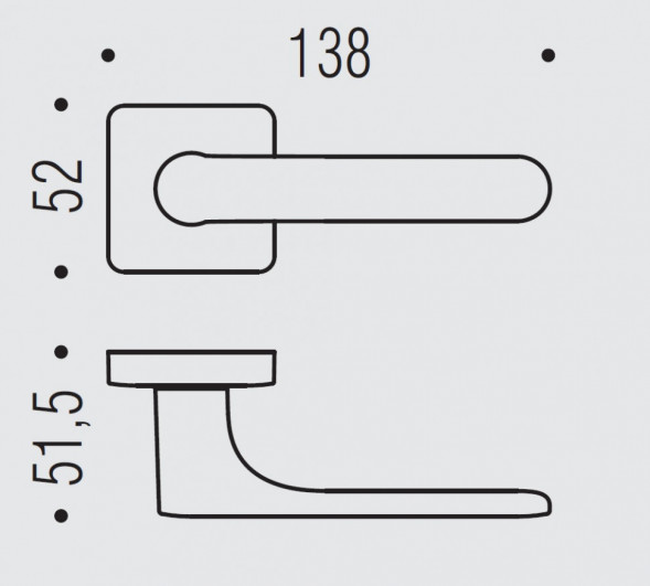 Дверная ручка Colombo Design ONE Q CC21RSB.C04 серебро