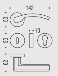 Дверная ручка Colombo OLLY LC61R хром