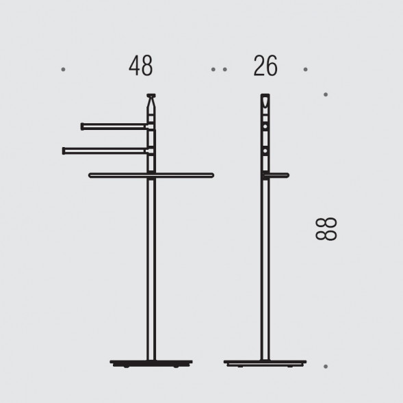 Стойка COLOMBO DESIGN PLANETS B9803 с полотенцедержателем тройным