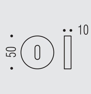 Накладка под цилиндр Colombo Design Rosetta One CC13 титан 2 шт