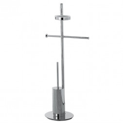 Стойка COLOMBO DESIGN PLANETS B9813 напольная с полотенцедержателем с мыльницей с держателем туалетной бумаги и с ершиком