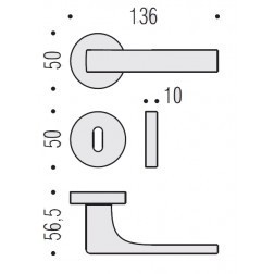 Дверная ручка Colombo ROBOCINQUE ID61R хром