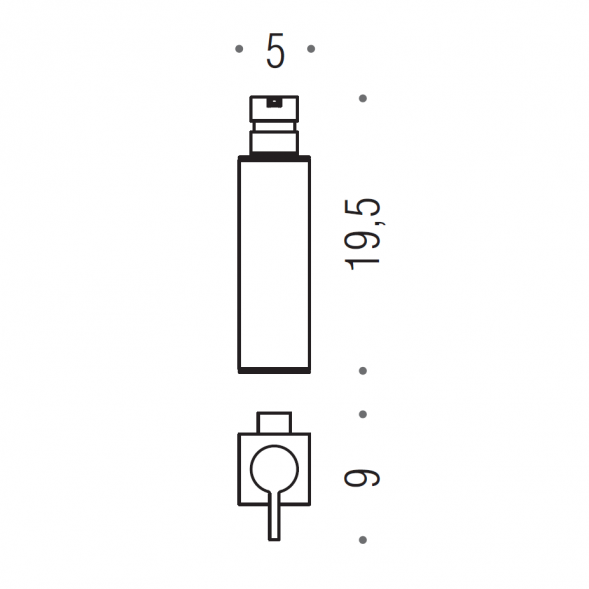 Дозатор COLOMBO DESIGN MINI Q B9343.NM настенный цвет черный матовый