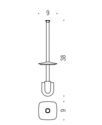 Запасная щётка для туалетного ёршика Colombo Portofino B3258.CR