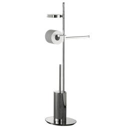 Стойка COLOMBO DESIGN PLANETS B9833 напольная с полотенцедержателем с мыльницей с держателем туалетной бумаги и с ершиком