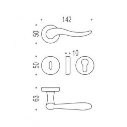 Дверная ручка Colombo PETER ID11RSB античная латунь