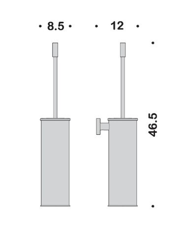 Ершик COLOMBO DESIGN PLUS W4962.HPS1 настенный цвет нержавеющая сталь