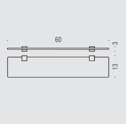 Полочка COLOMBO DESIGN LULU B6216 стеклянная