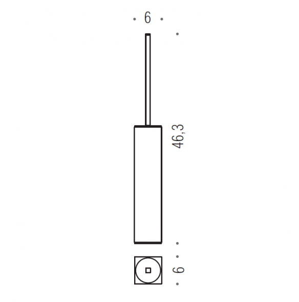 Ершик COLOMBO DESIGN MINI Q B5006 напольный цвет хром