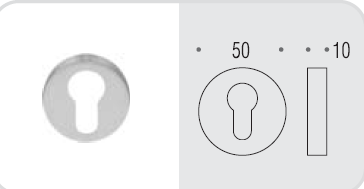 Накладка под цилиндр Colombo Rosetta CD43 GB черный матовый