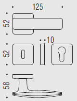 Дверная ручка Colombo BOLD PT11R хром матовый