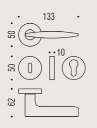 Дверная ручка Colombo GAIA GR11R хром