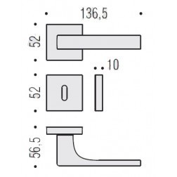 Дверная ручка Colombo ROBOCINQUE S ID71R хром