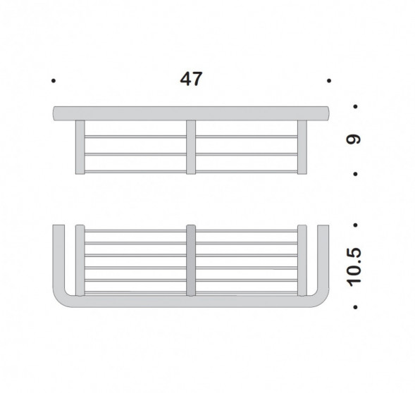 Полочка корзинка COLOMBO DESIGN LULU B6233 одинарная