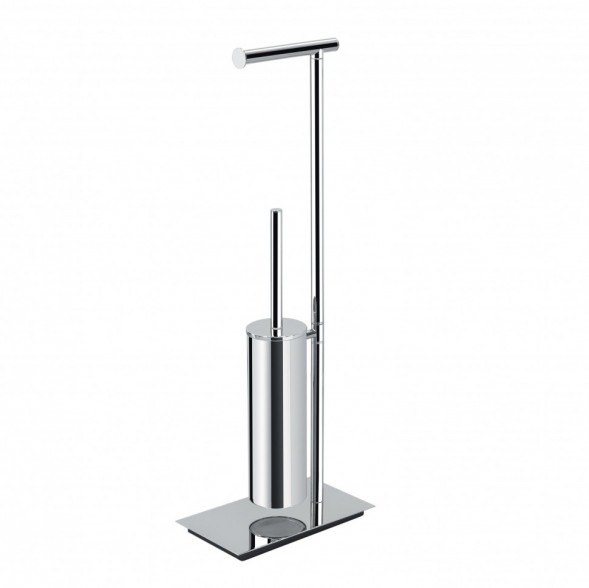 Стойка COLOMBO DESIGN SQUARE B9907 напольная с держателем туалетной бумаги и ершиком