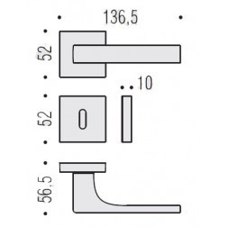 Дверная ручка Colombo ROBOCINQUE S ID71RSB хром