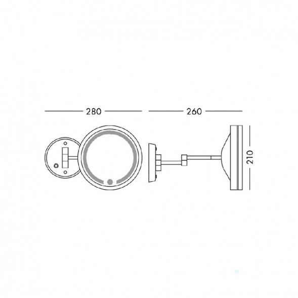 Косметическое зеркало Colombo Hotel Collection - B9966