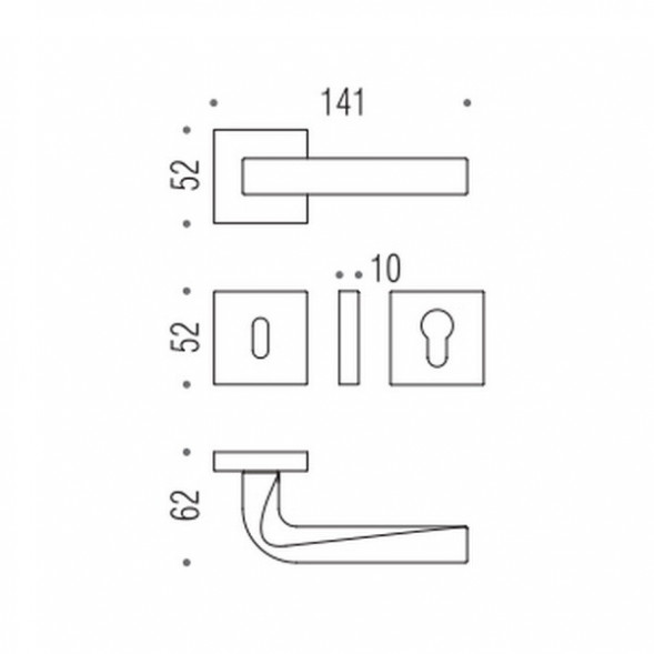 Дверная ручка Colombo PRIUS MA11RSB хром