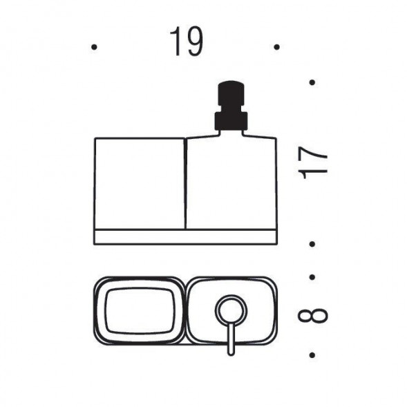 Стакан с дозатором COLOMBO DESIGN TIME W4271 настенный