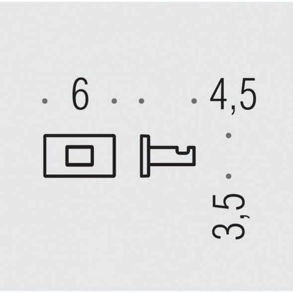 Крючок COLOMBO DESIGN LOOK LC27.GM одинарный