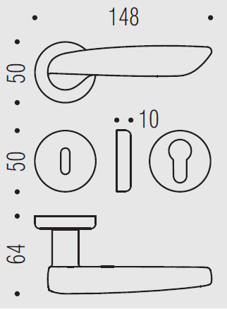 Дверная ручка Colombo DAYTONA PF11R золото