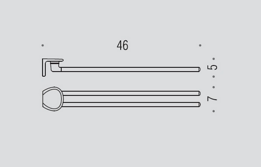 Полотенцедержатель COLOMBO DESIGN KHALA B1813 двойной