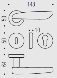 Дверная ручка Colombo DAYTONA PF11R хром матовый