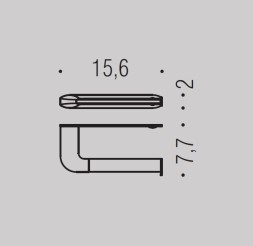 Держатель туалетной бумаги COLOMBO DESIGN TRENTA B3008 без крышки оборачиваемый