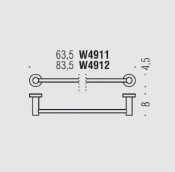 Полотенцедержатель COLOMBO DESIGN PLUS W4912.BM широкий