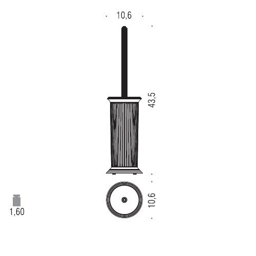 Ершик COLOMBO DESIGN HERMITAGE B3306.GOLD напольный