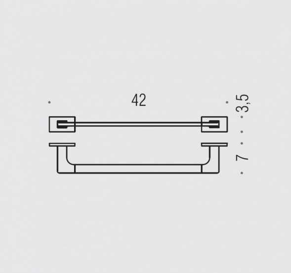 Полотенцедержатель COLOMBO DESIGN LOOK B1609.VL широкий