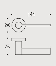 Дверная ручка Colombo TOOL MD11RSB хром матовый