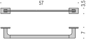Полотенцедержатель COLOMBO DESIGN LOOK B1610 широкий