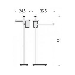 Стойка COLOMBO DESIGN UNITS B9110 напольная с полотенцедержателем и с дозатором