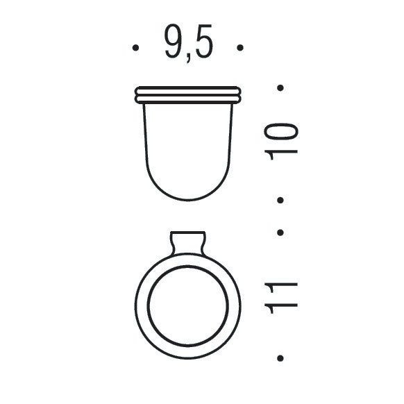 Стакан COLOMBO DESIGN LUNA B0102 настенный
