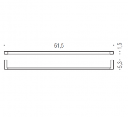 Полотенцедержатель COLOMBO DESIGN MINI Q B5011.HPS1 широкий цвет нержавеющая сталь