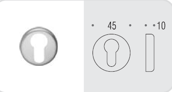 Накладка под цилиндр Colombo Rosetta CD63 GB черный матовый
