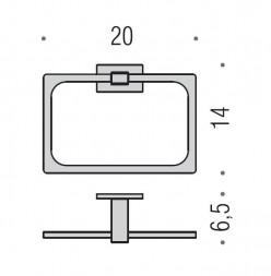 Полотенцедержатель COLOMBO DESIGN LOOK B1631.BM кольцо