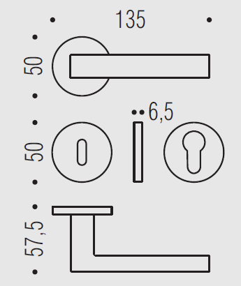 Дверная ручка Colombo ELLE BD11RSB графит
