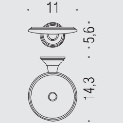 Мыльница COLOMBO DESIGN HERMITAGE B3301.OA настенная