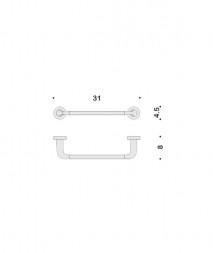 Полотенцедержатель COLOMBO DESIGN BASIC B2709 широкий