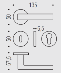 Дверная ручка Colombo ELLE BD11RSB хром