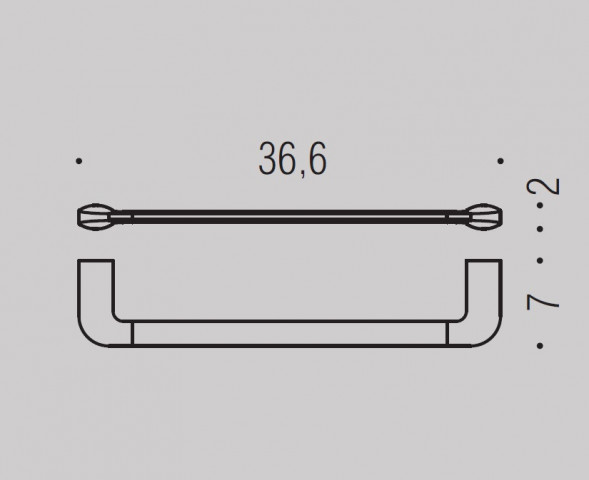 Полотенцедержатель COLOMBO DESIGN TRENTA B3009.GM широкий