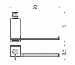 Полотенцедержатель с дозатором COLOMBO DESIGN LOOK B1674.NM настенный